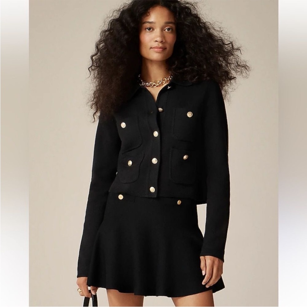J Crew Sweater Lady Jacket XXS Black